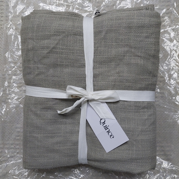 NWT! Quince Cotton Sheer Gray Curtains- Set Of 2 Panels! 48"x84" (713) - Picture 5 of 10